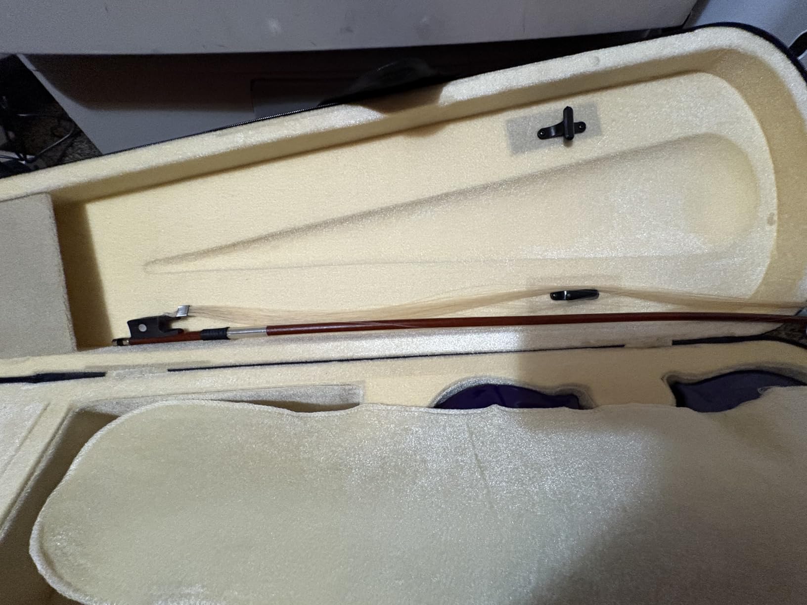 16 Inch Acoustic Viola Set, Beginner Handmade Varnish Solid Wood Viola for Adults, Students, Musical Instrument Viola Set with Case, Bow, Bridge and Strings, Purple customer photo 2