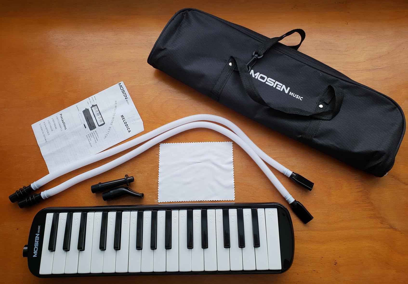 MOSEN 32-Key Melodica for Beginners - Easy Play Melody Instrument with Premium Sound, Non-Toxic ABS & Phosphor Bronze Reeds | Includes Tube & Strap (Black) customer photo 2