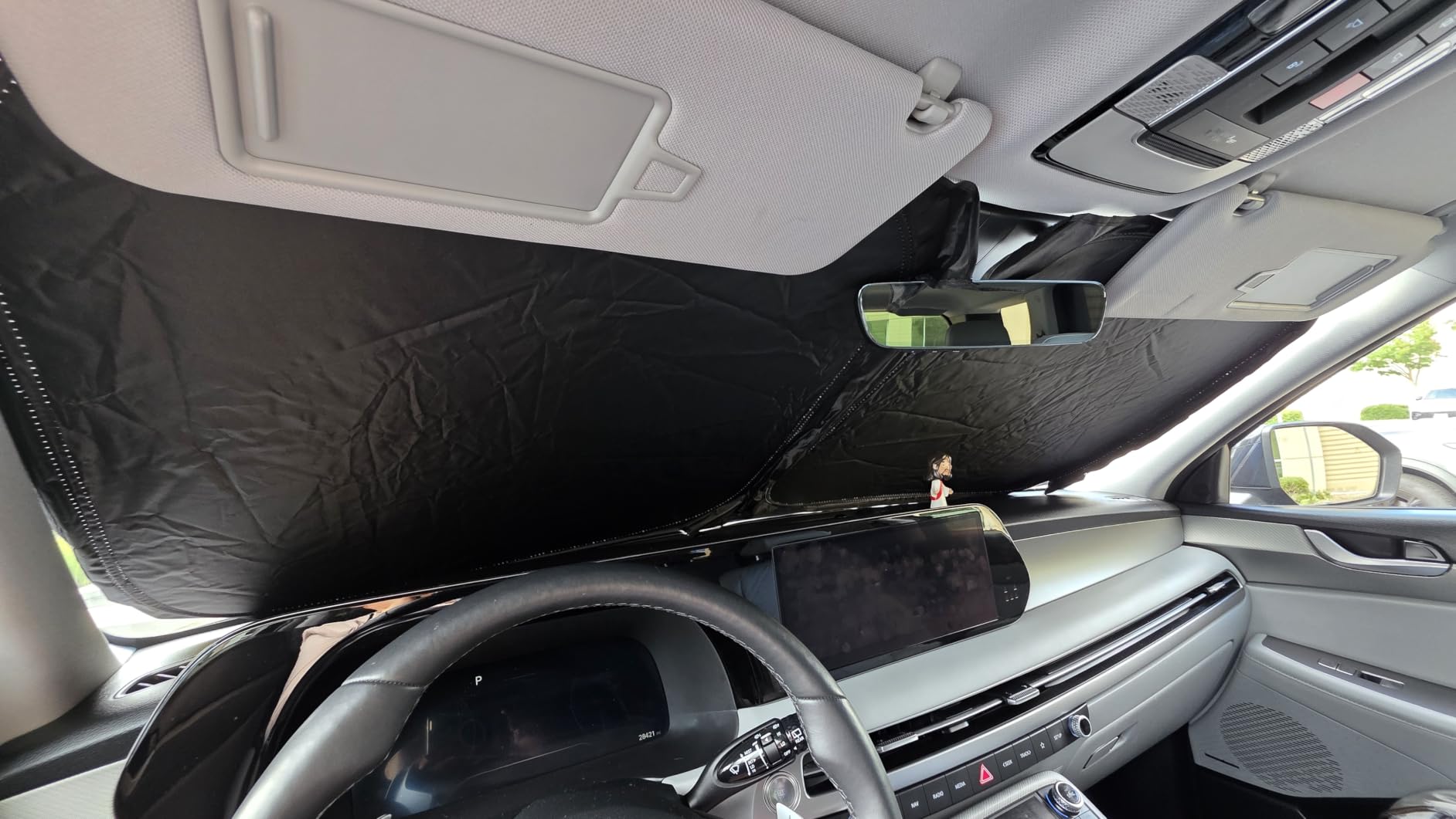 Proadsy 2026 Upgrade Windshield Sun Shade Custom Fit 2012-2015 Civic Foldable Front Sunshade Protector Sun Visor Blocks UV Rays Keep Car Cooler customer photo 1