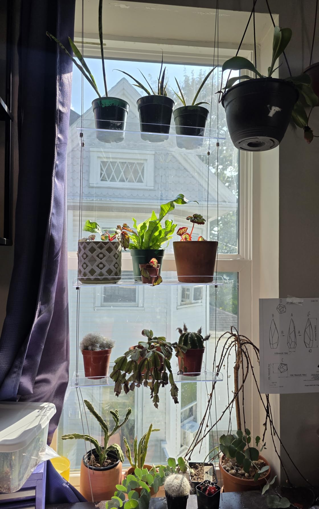 Lifewit 3-Tier Window Plant Shelves 15