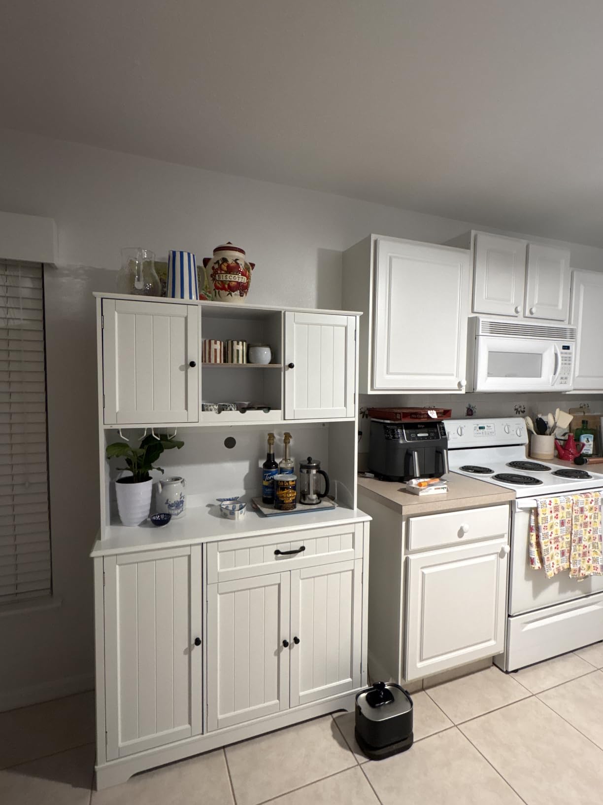 Gizoon Tall Kitchen Storage Cabinet with Door and Shelves, 67