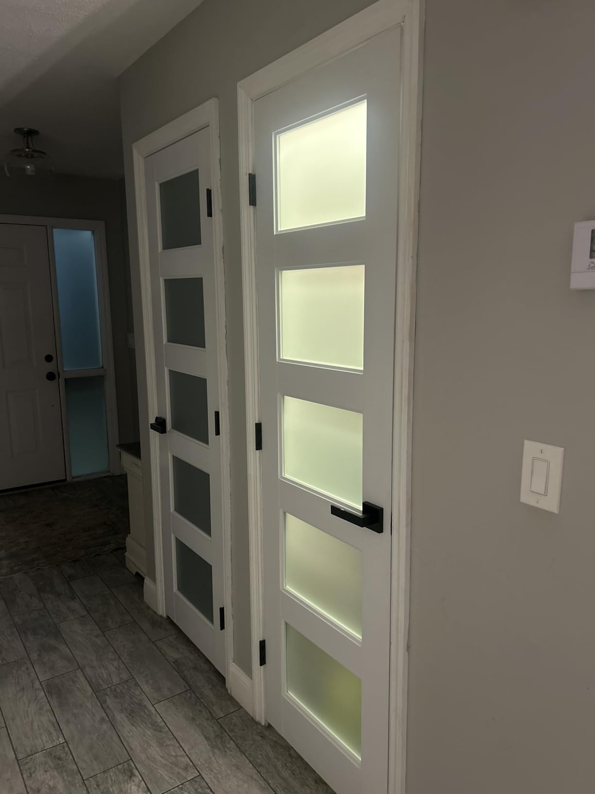SMARTSTANDARD 5-Panel Frosted Glass Interior Door Slab, 32