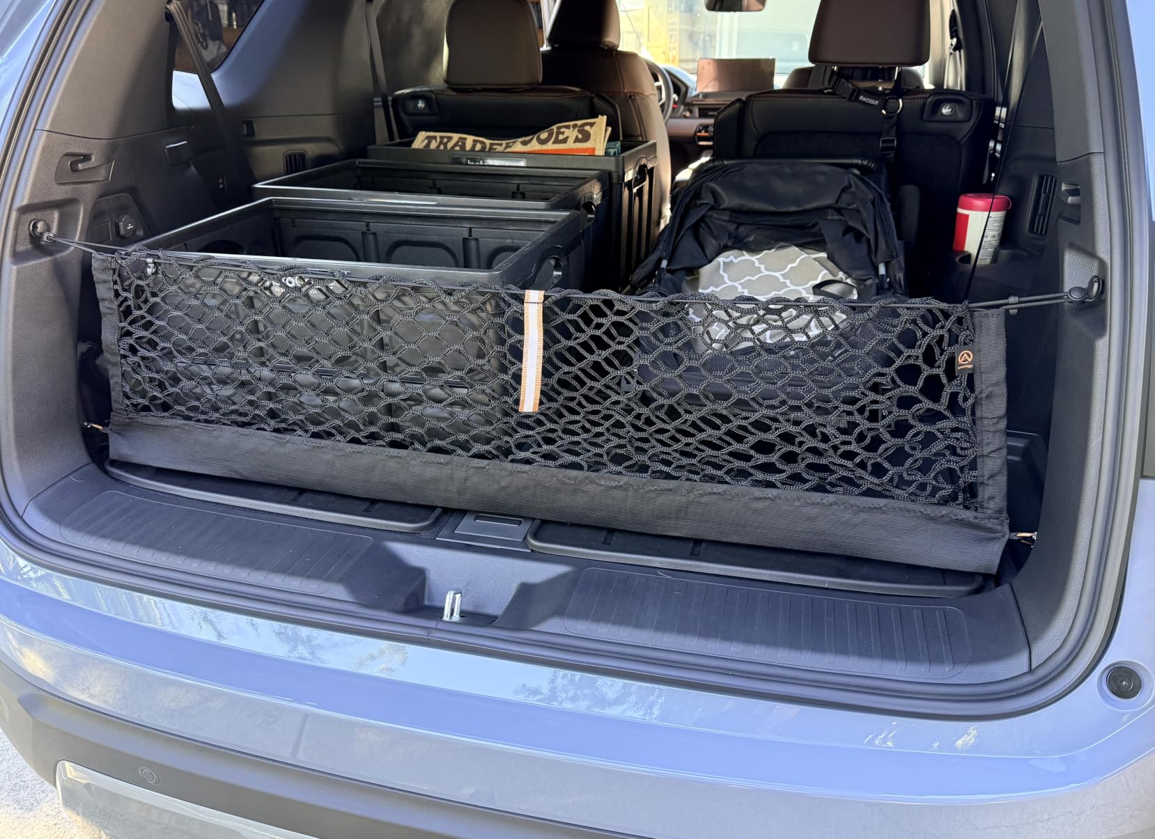 Muslogy Truck Bed Cargo Net Trunk Netting Compatible with 2021-2026 Chevy Suburban & Tahoe | GMC Yukon & Yukon XL | Escalade Accessories, Pickup Cargo Organizer SUV Sedan Storage Net w/Heavy Duty Carabiners customer photo 1
