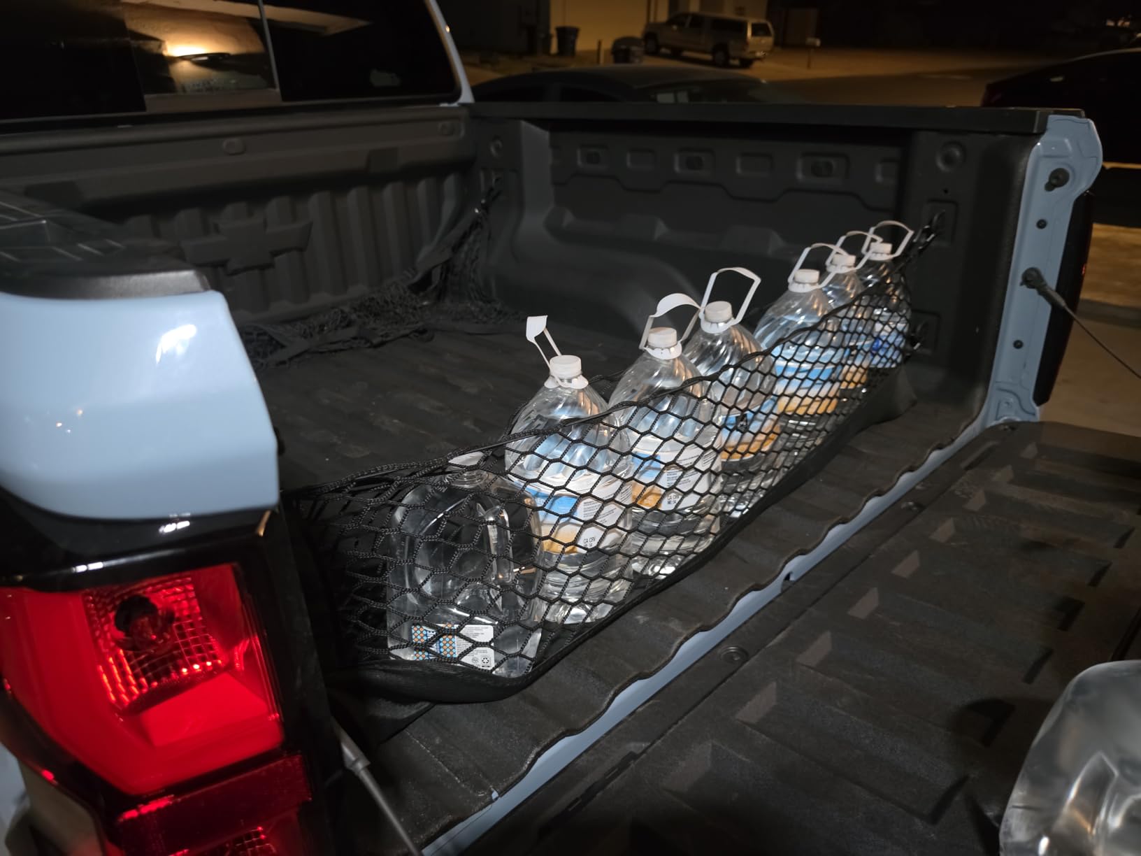 Muslogy Truck Bed Cargo Net Trunk Netting Compatible with 2021-2026 Chevy Suburban & Tahoe | GMC Yukon & Yukon XL | Escalade Accessories, Pickup Cargo Organizer SUV Sedan Storage Net w/Heavy Duty Carabiners customer photo 2