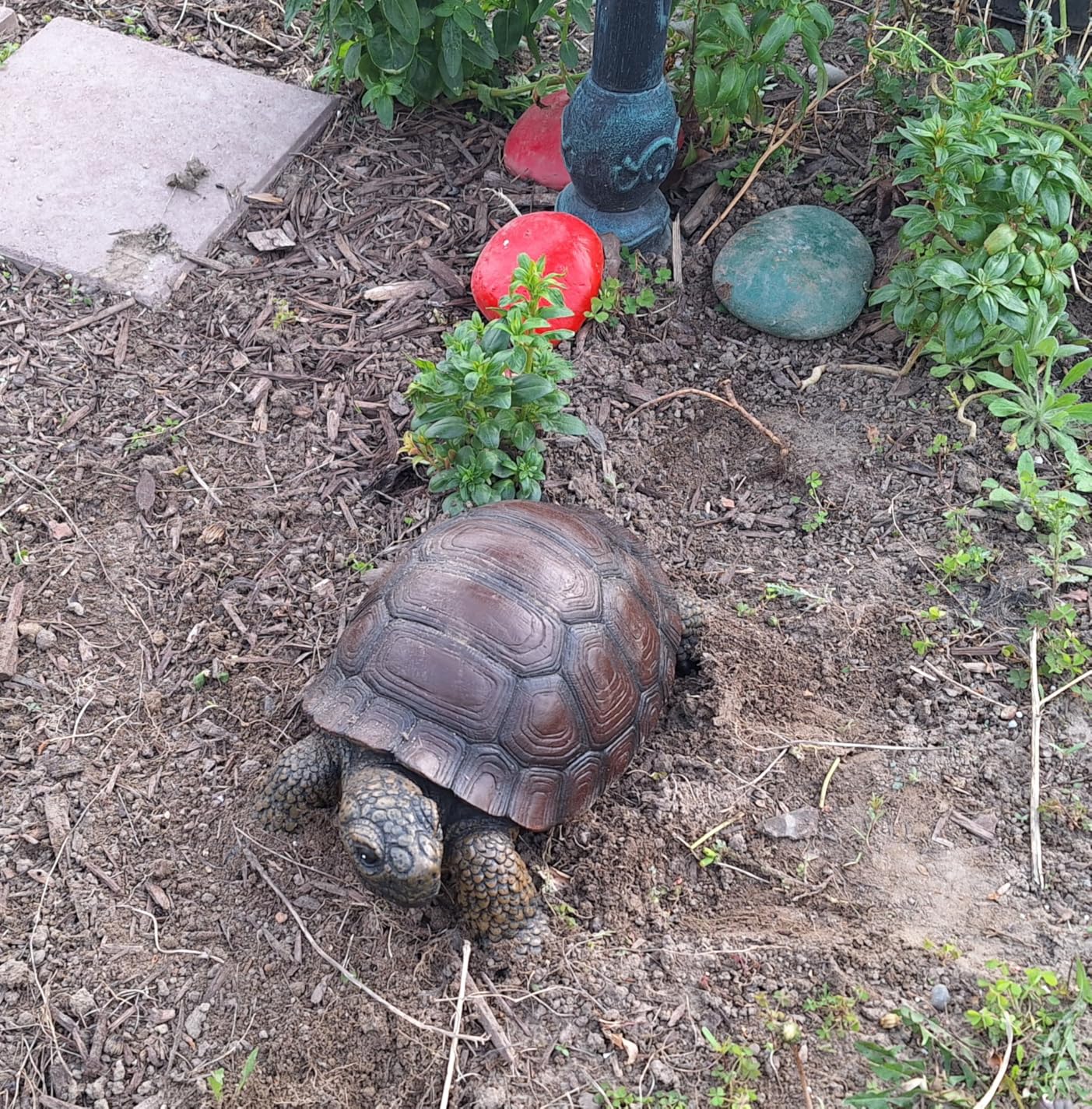 Weather-Resistant Resin Turtle Statue Decoration, Exquisite Handicraft, Artistic Simulation Animal Sculpture, Suitable for Outdoor Gardens, Courtyards, Ponds customer photo 2