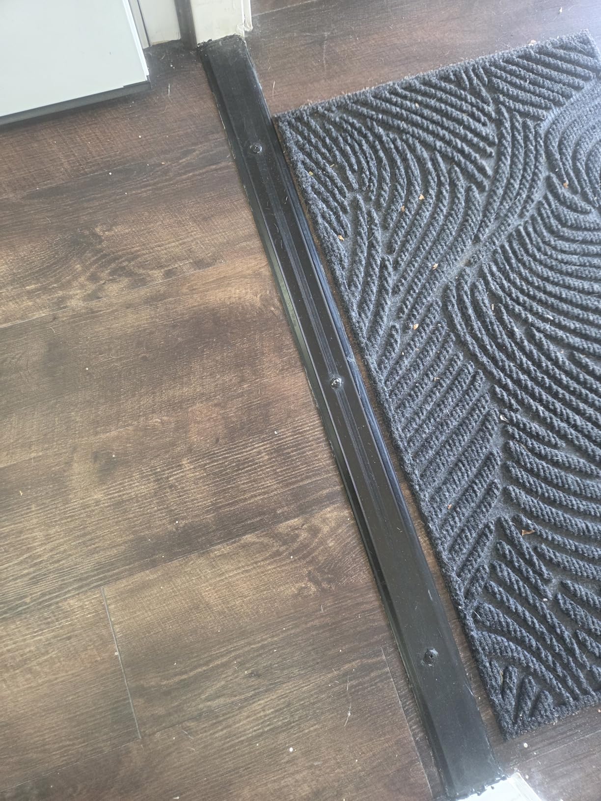 Aluminum Metal Door Threshold, Floor Transition Strip, 36'' L x 2.4'' W x 0.1'' H, Flat-Profile Threshold customer photo 1