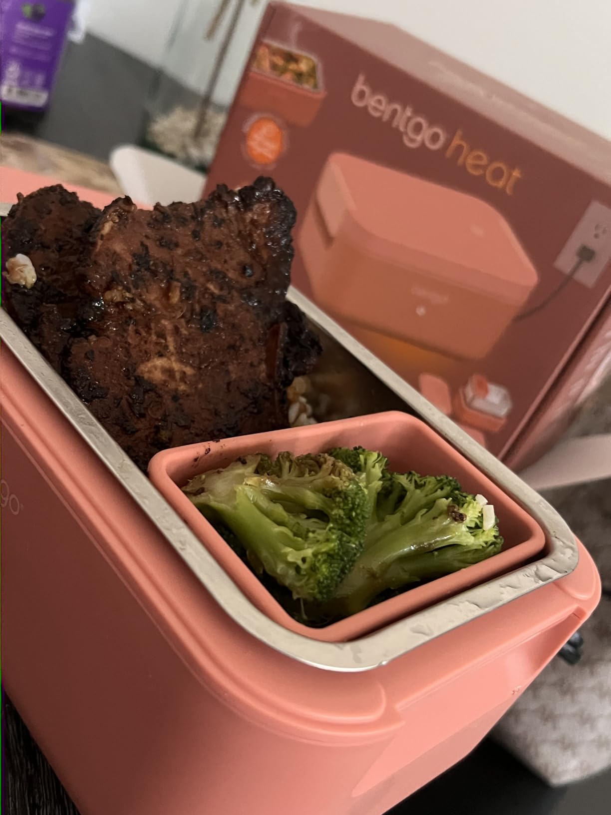 Bentgo Heat - Electric Lunch Box - Portable Food Warmer for Adults, Heated Lunch Box for Work, Travel, School & On the Go, Plug Into Wall or Car, 12V/24V & 120V Cords customer photo 2