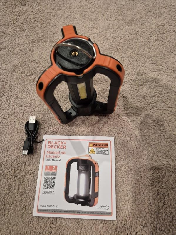 BLACK+DECKER Rechargeable LED Flashlight & 360 Degree Lantern, 1000LM IP65 Waterproof Light, 8 Modes, Emergency SOS Mode, USB-A Power Bank, 18 Hour Light, Carabiner Clip, Magnetic, for Blackouts & Camping customer photo 2