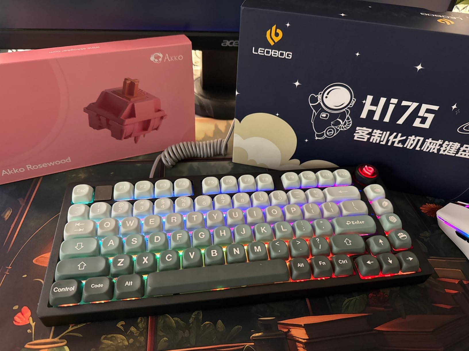 CORBOBO LEOBOG Hi75C Upgraded Wired Mechanical Keyboard Kit - Aluminum Alloy Gasket Mount 75% Barebones DIY Base with Hot Swap, RGB Backlighting & Volume Knob - Enhanced Custom Gaming Keyboard Build customer photo 2