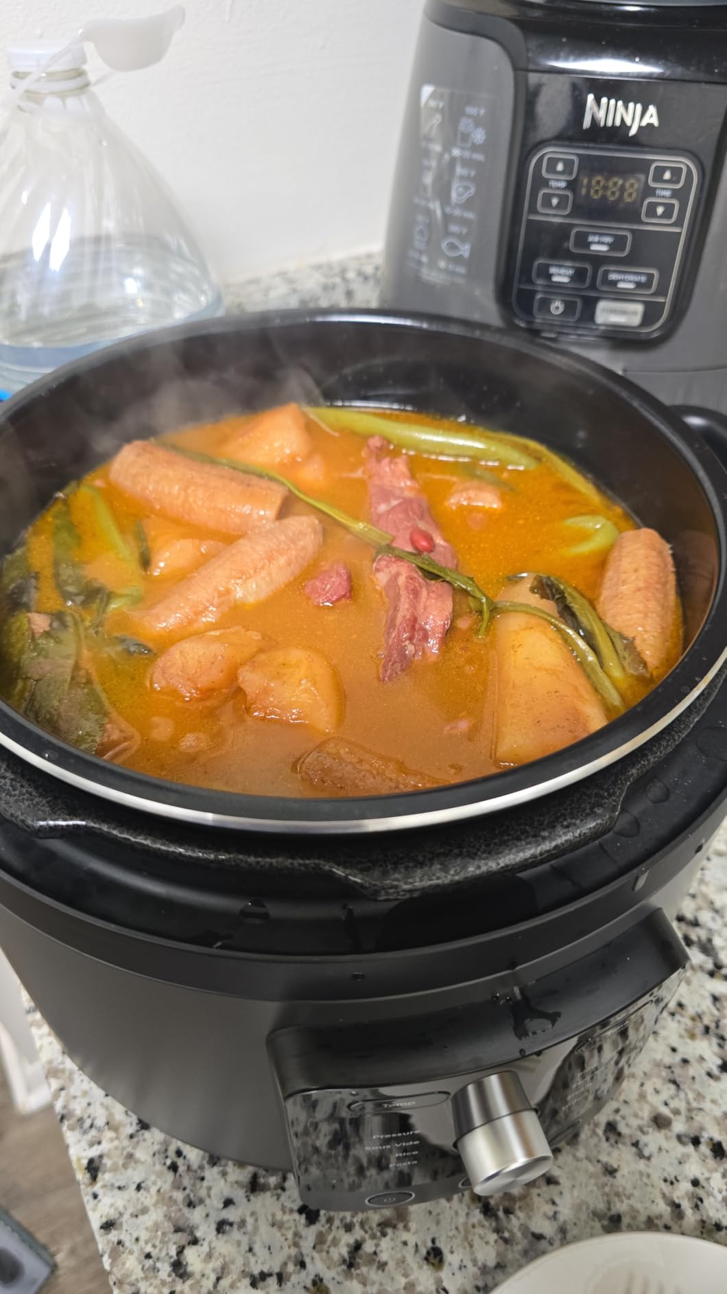 Ninja HyperHeat 9-in-1 Electric Pressure Cooker | 6.5 Qt Multi Cooker with Sear/Saute, Slow Cooker, Rice Cooker, Sous Vide | 1200W | Fast Cooking, PFAS-Free Pot | Stone Purple | PC201SP customer photo 1