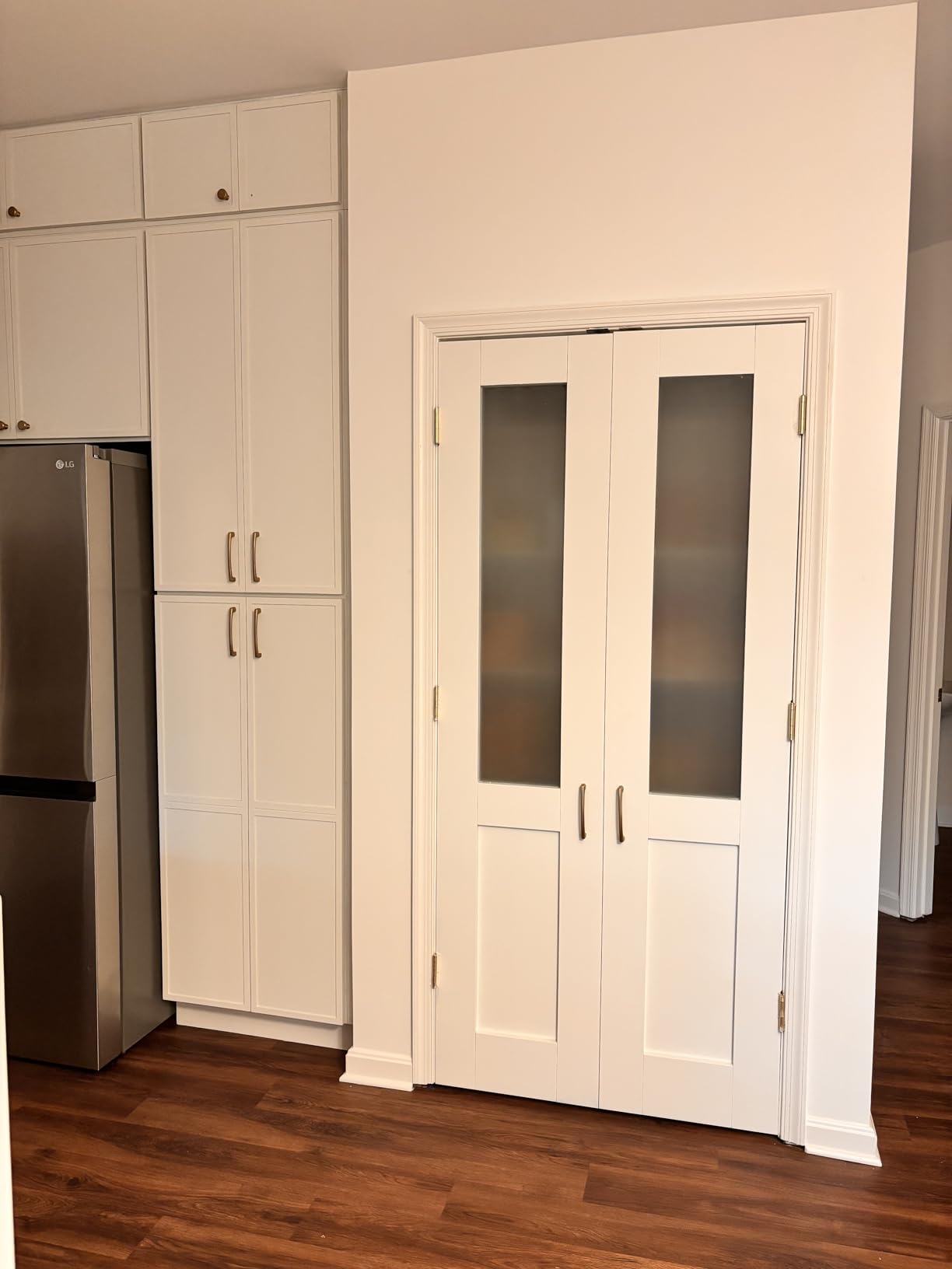 WINSTELLAR 60 x 80 (Double 30 x 80) 3-Lite Prebuilt Interior Clear Glass Door Slab, Paintable Interior Doors for Home, Bedroom, Pantry, Laundry as Prehung, Pocket, Barn, French Doors, White Door Panel customer photo 1