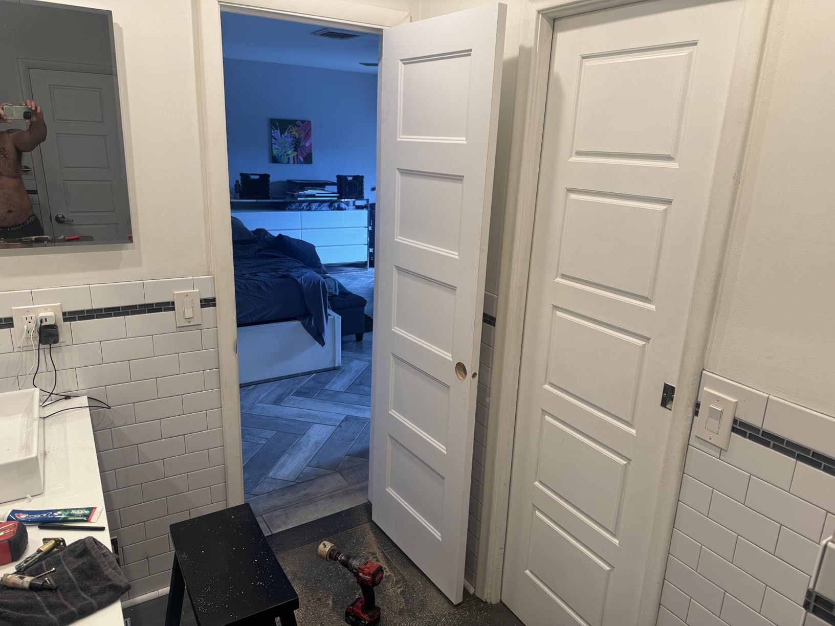 BARNSMITH 30x80 in 5-Panel White Primed Molded Door Slab, Shaker Style Paintable Hollow Core Interior Door Panel customer photo 2
