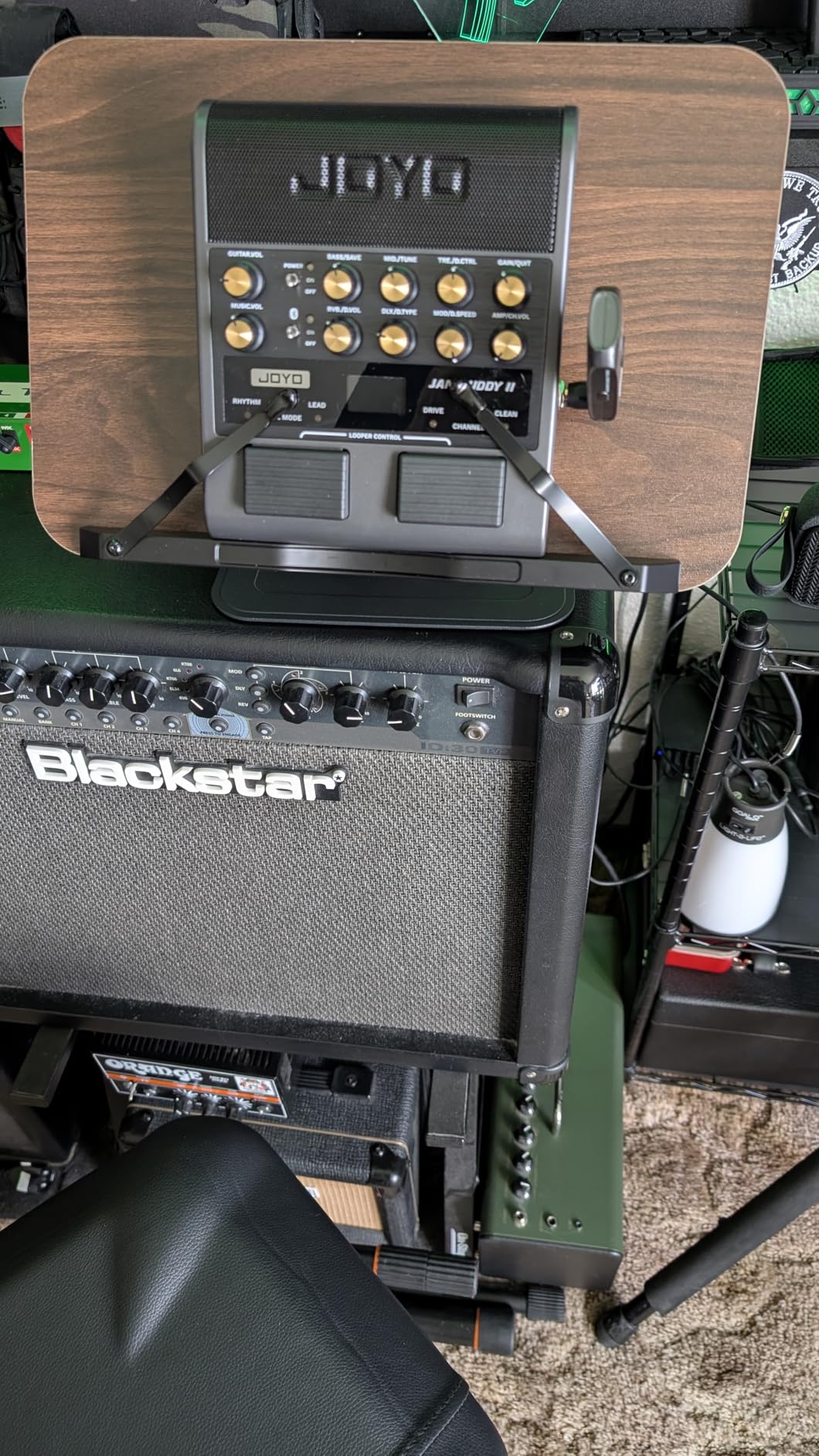 JOYO 10W Portable Guitar Practice Amp and Multi-Effects Pedal Combo Amplifier with Footswitch, OTG Recording, Bluetooth, 14 Amp Models, 3-Band EQ, 36 Drum Patterns and Looper (JAM Buddy II) customer photo 2