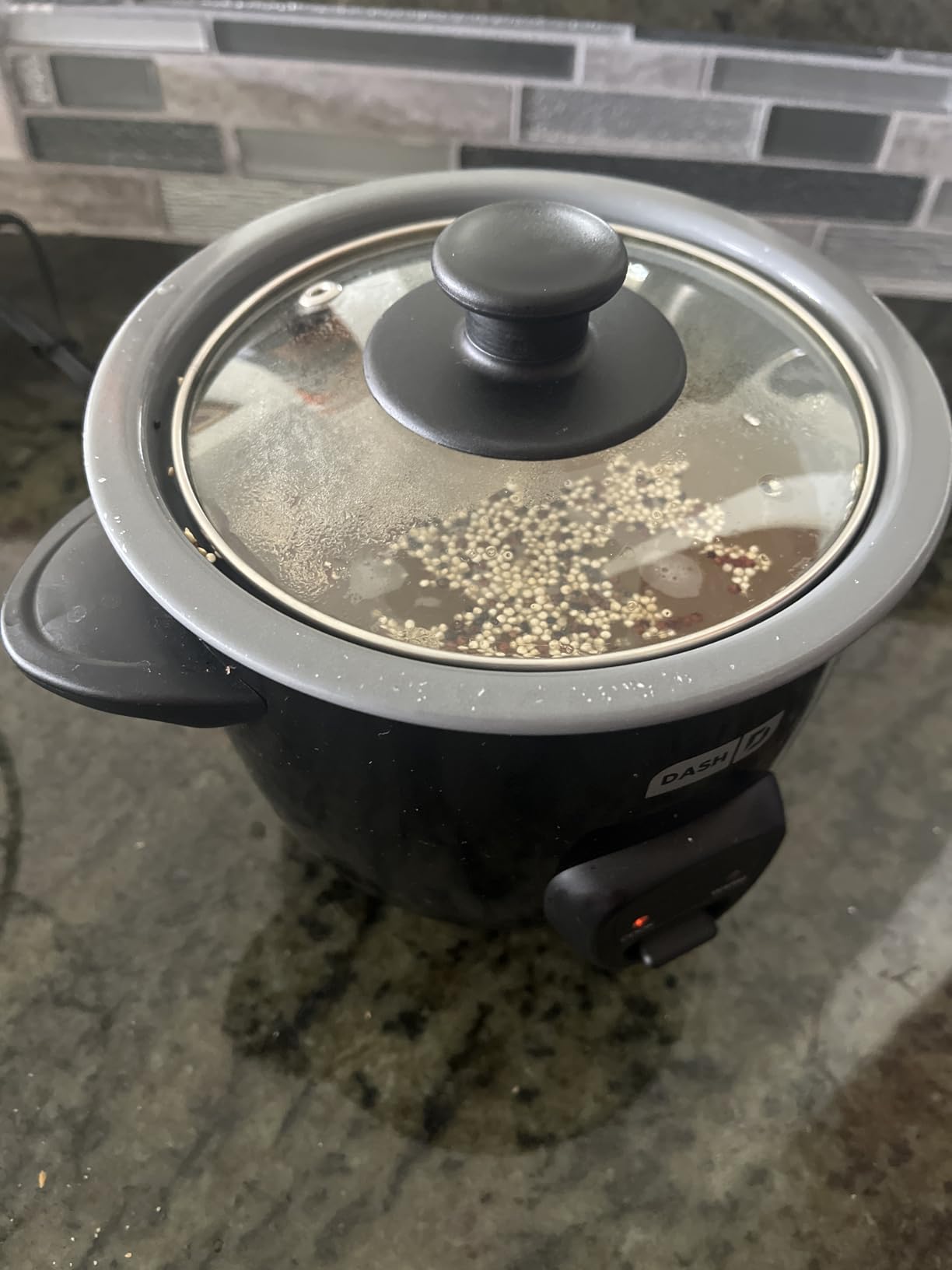 Dash Mini Rice Cooker | Small Rice Maker, 2 Cups Cooked / 1 Cup Uncooked, Ceramic Nonstick Removable Pot, Keep Warm Function, Compact and Portable for Dorm, Travel, Single Serve, Aqua customer photo 2