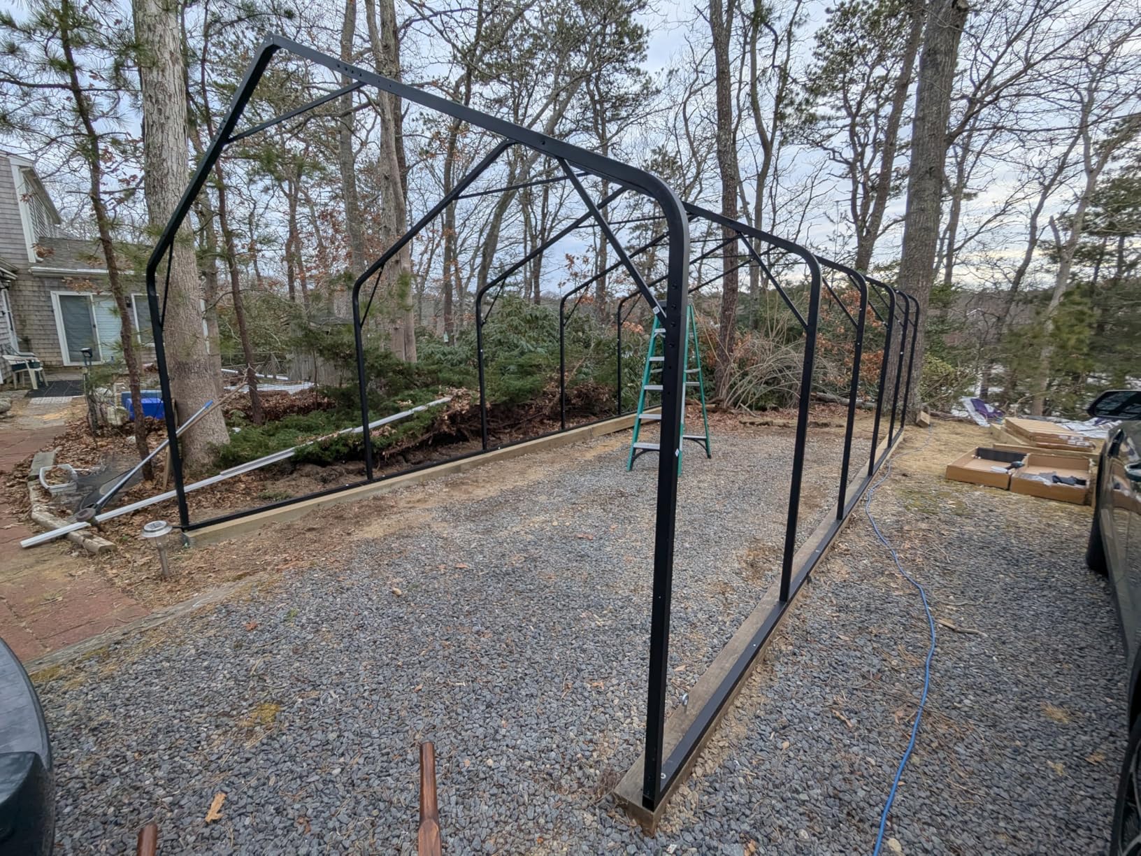 Garvee 20'X20'X10' Metal Car Port for 2 Cars, Enclosed Carports with 220 g Tarp, All-Weather Use Metal Carport, for Full-Size Pickup Trucks, Bass Boats, and Tractors customer photo 2