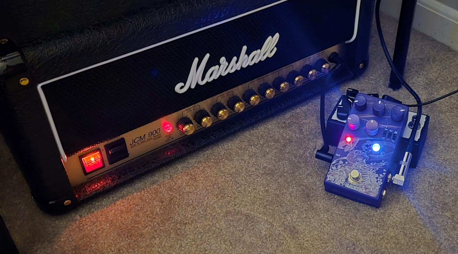 Gnash Dual-Channel Analog Distortion Guitar Effects Pedal | Series/Parallel High-Gain Drive Channels with True Bypass - for Bass & Electric Guitar, for Metal, Rock & Experimental customer photo 1