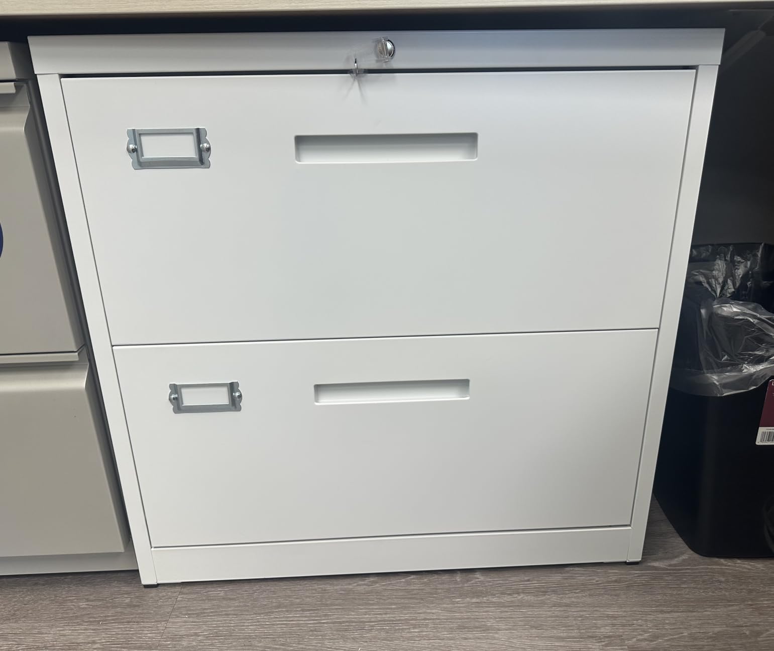 Letaya 2 Drawer File Cabinet with Lock, Metal Lateral Filing Cabinet for Home Office, Hanging Letter/Legal/A4 Size (Black, H27.95xW28.35xD15.74) customer photo 1