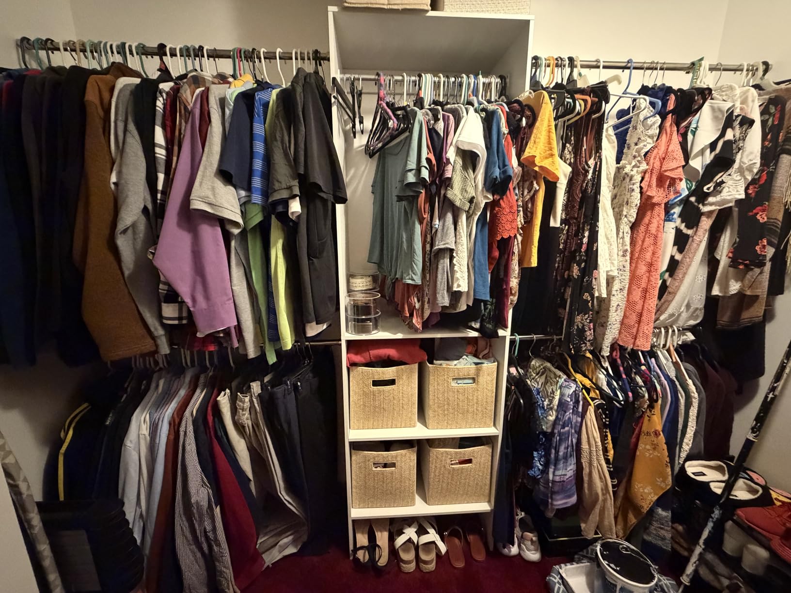 SONGMICS CUSTOS Collection - Closet System, Customizable Walk-In Closet Organizer System with Adjustable Hanging Rods and Storage Shelves, White, Fits Spaces 4-9.6 ft URGR040WZ01S customer photo 2