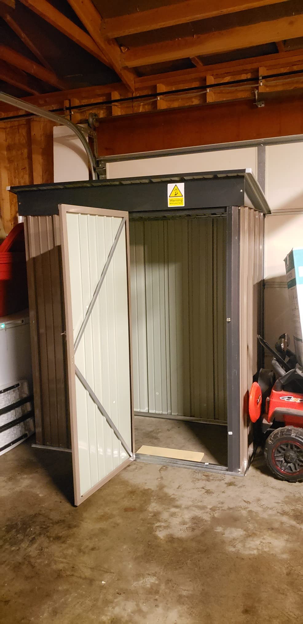 UDPATIO Outdoor Resin Storage Shed 8 x 10 FT, Plastic Storage Shed with Floor Large Outdoors Garden Tool Storage Shed Outside Clearance Shed with Lockable Door for Bike, Backyard, Patio, Dark Grey customer photo 1