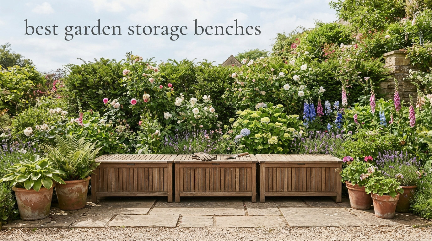 best garden storage benches