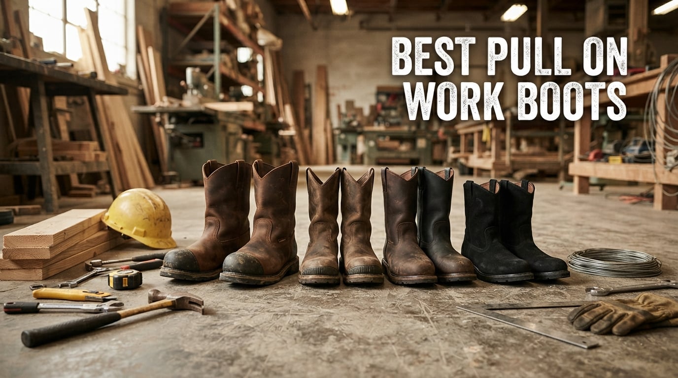best pull on work boots